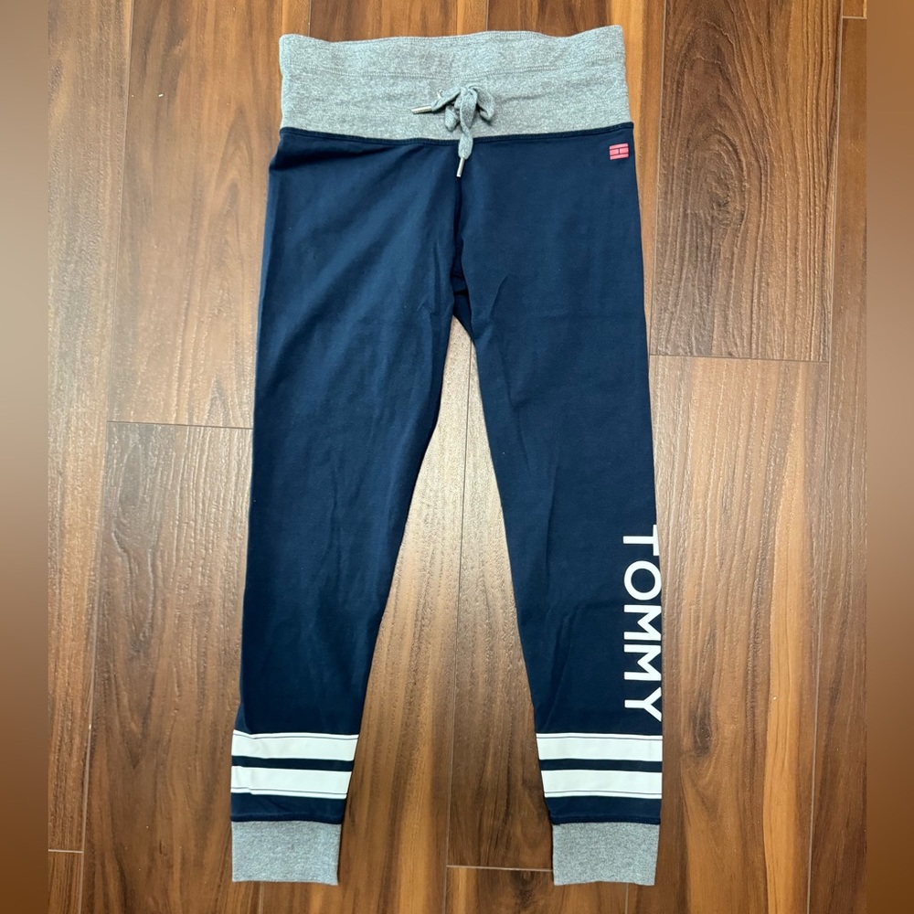 Tommy Hilfiger Jogger Women’s Size Small Blue Grey Drawstring Pants
